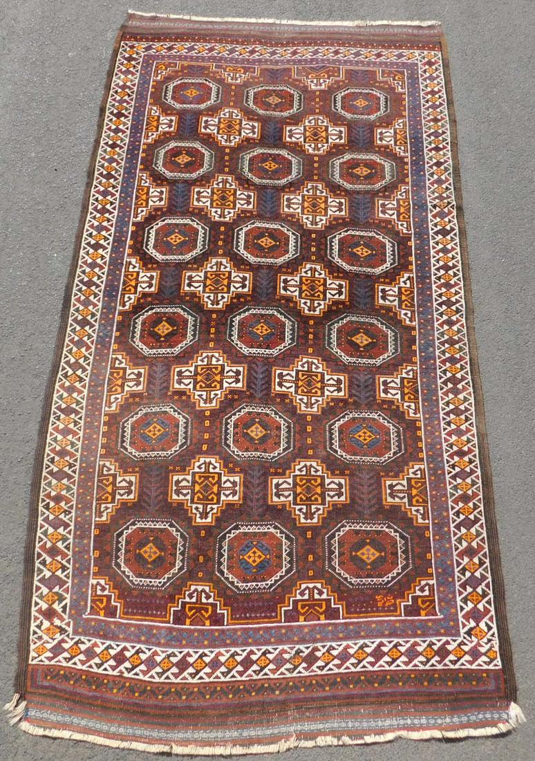 Baluchi tribal rug. Khorasan. About 80 - 120 years old. (1 of 8)