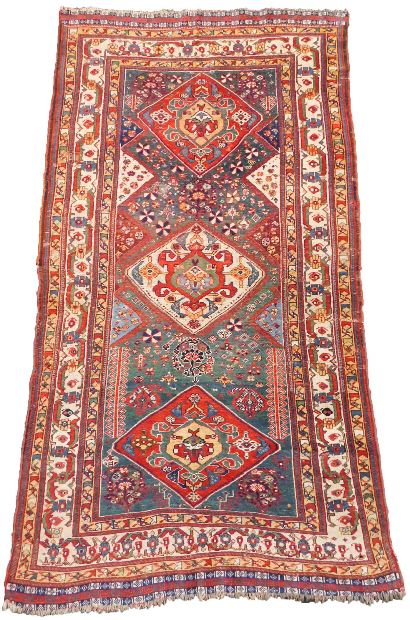 Qashqai Persian carpet. Iran. Antique, around 120-160 (1 of 9)