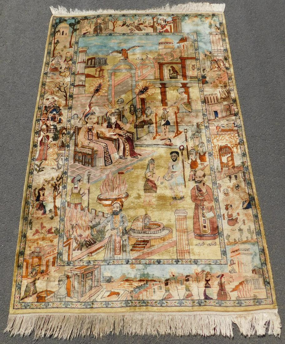 Tabriz pictorial rug? Very fine weave. (1 of 5)