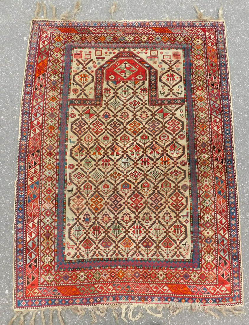 Shirvan prayer rug antique. Caucasus. (1 of 8)