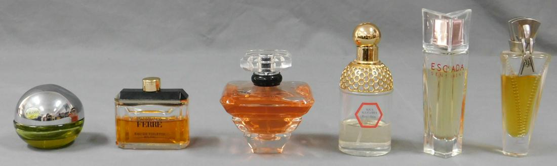 Sammlung 6 Damen - DÃ¼fte.: Tresor Lancome Paris. Claude, Tut Me, Eau de toilette, Made in France. Escada Sentiment, Eau de toilette, Paris, Made in France. Gianfranco, Ferre, Eau de toilette, 85% vol.. Guerlin Paris, Aqua Alleg