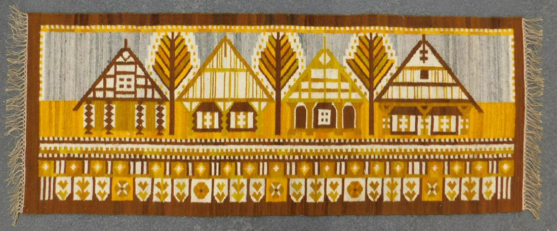 79 cm x 199 cm. Handgewebt von Nowak. Entwurf von Janowsks. 25 "Ciezkowice". Verso Etikett. Versand: 79 cm x 199 cm. Handgewebt von Nowak. Entwurf von Janowsks. 25 "Ciezkowice". Verso Etikett. Versand kann organisiert werden. Tapestry. Kilim. Tapestry Poland. Handwoven by Nowak. Design by Janowsks. 2