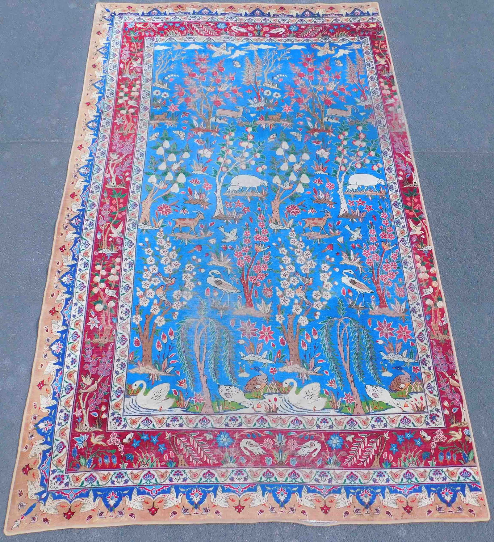 Paradiesgarten Täbris. Bildtepich. Antik. (1 of 13)