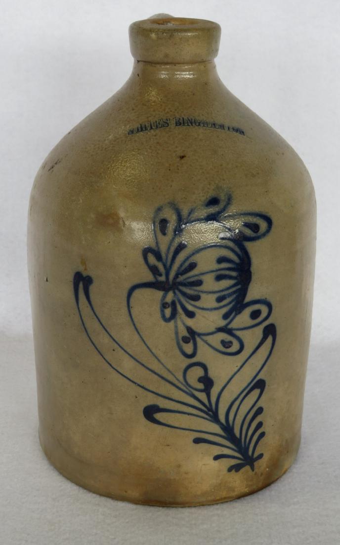 Stoneware 1 gallon jug with beautiful cobalt blue (1 of 3)