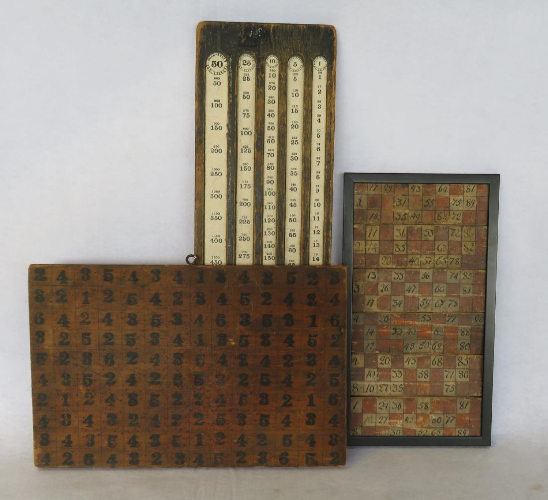 Grouping of 3 game and counting boards ranging in size (1 of 4)