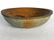 Very fine round treenware bowl in original slate blue