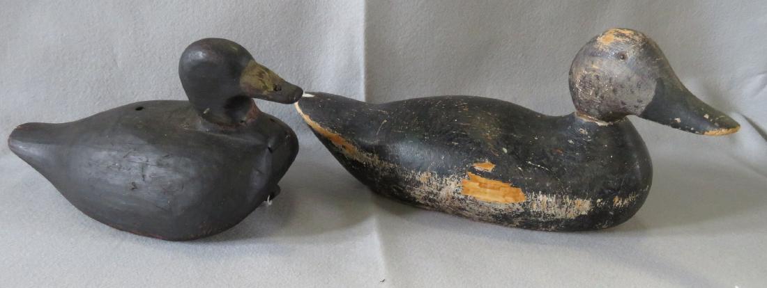 Two decoys including Mason black duck in original paint (1 of 7)