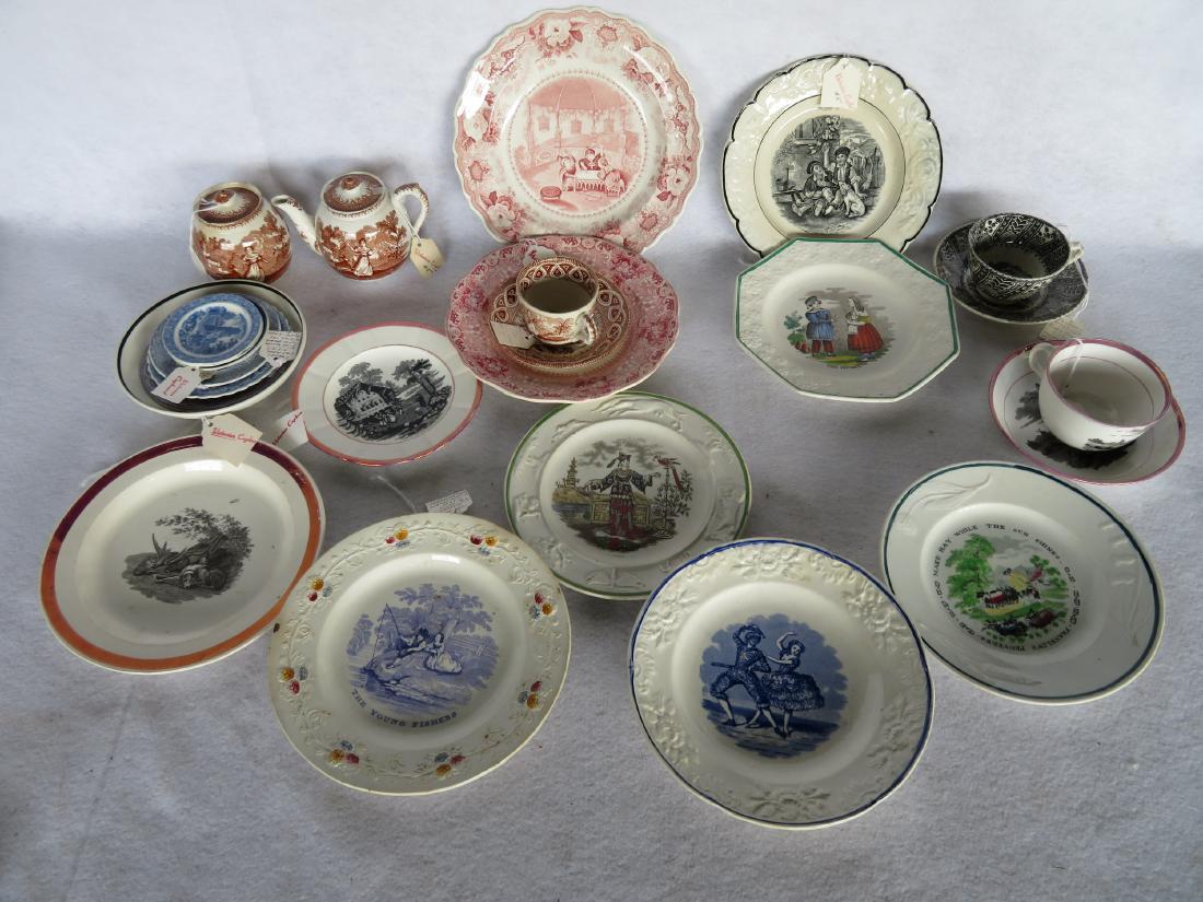 Large grouping of mostly child related porcelain plates (1 of 8)