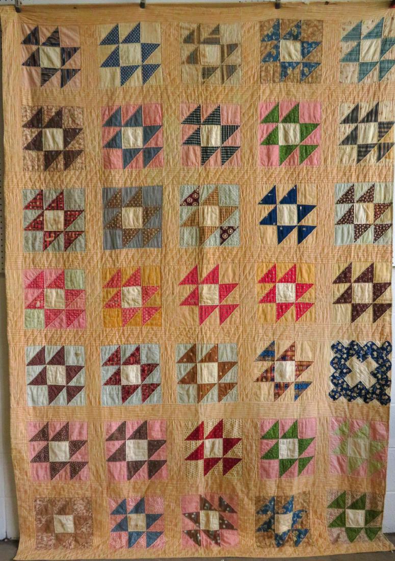 Hand sewn NY State friendship quilt with many blocks (1 of 10)