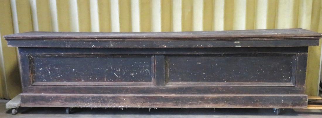 Large primitive country store counter with paneled (1 of 7)