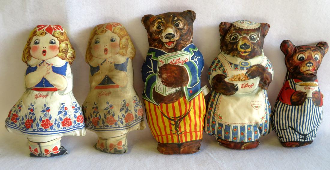 Set of 5 pattern cloth dolls advertising  Kellogg’s (1 of 6)