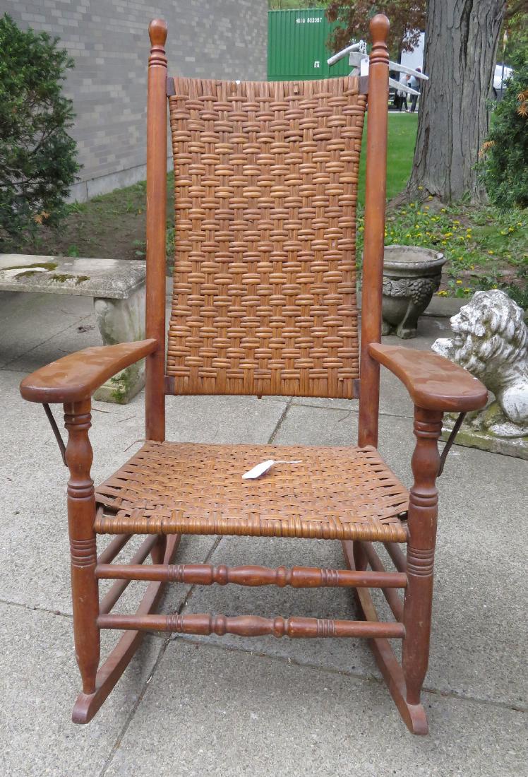 Kennedy style porch rocker in natural finish. Very good (1 of 1)