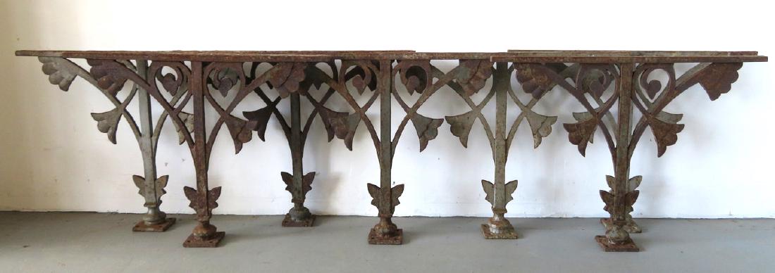 Grouping of 7 cast iron matching decorative building (1 of 4)
