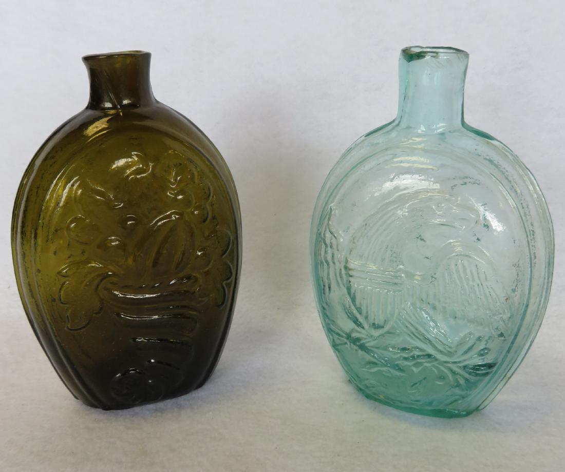 Two early flasks, early to mid 19th century:  1) B & W (1 of 7)