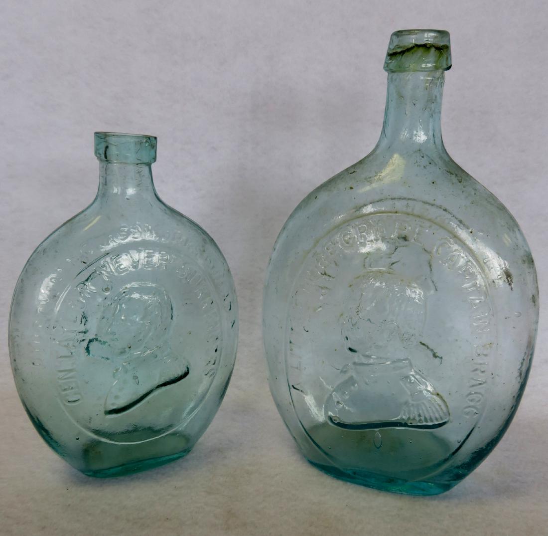 Two early aquamarine historical flasks: 1) George (1 of 7)