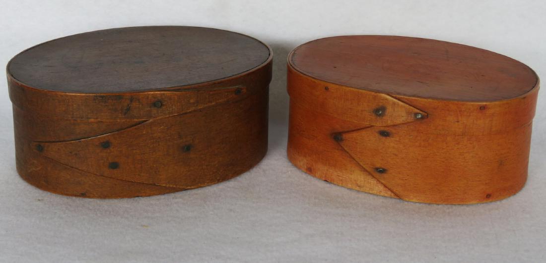 Two oval pantry boxes with single fingers, including (1 of 6)