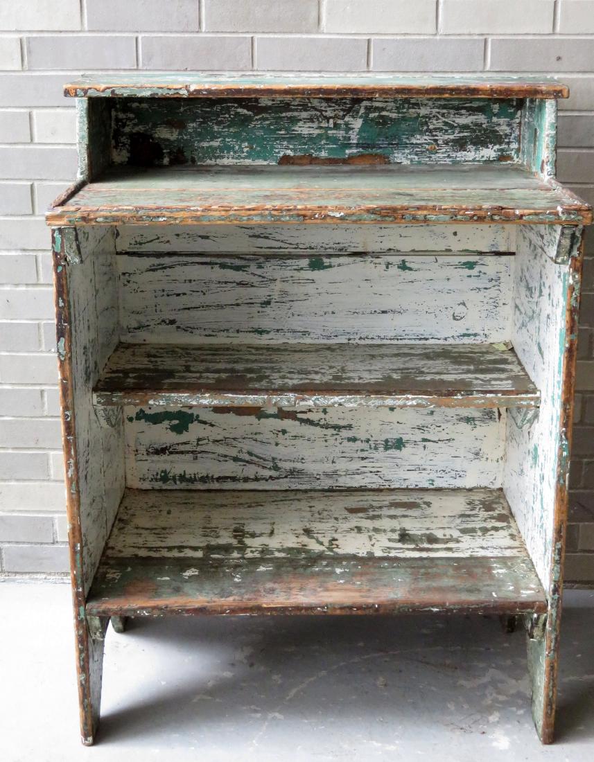 Primitive open front, bucket shelf / work table (1 of 4)