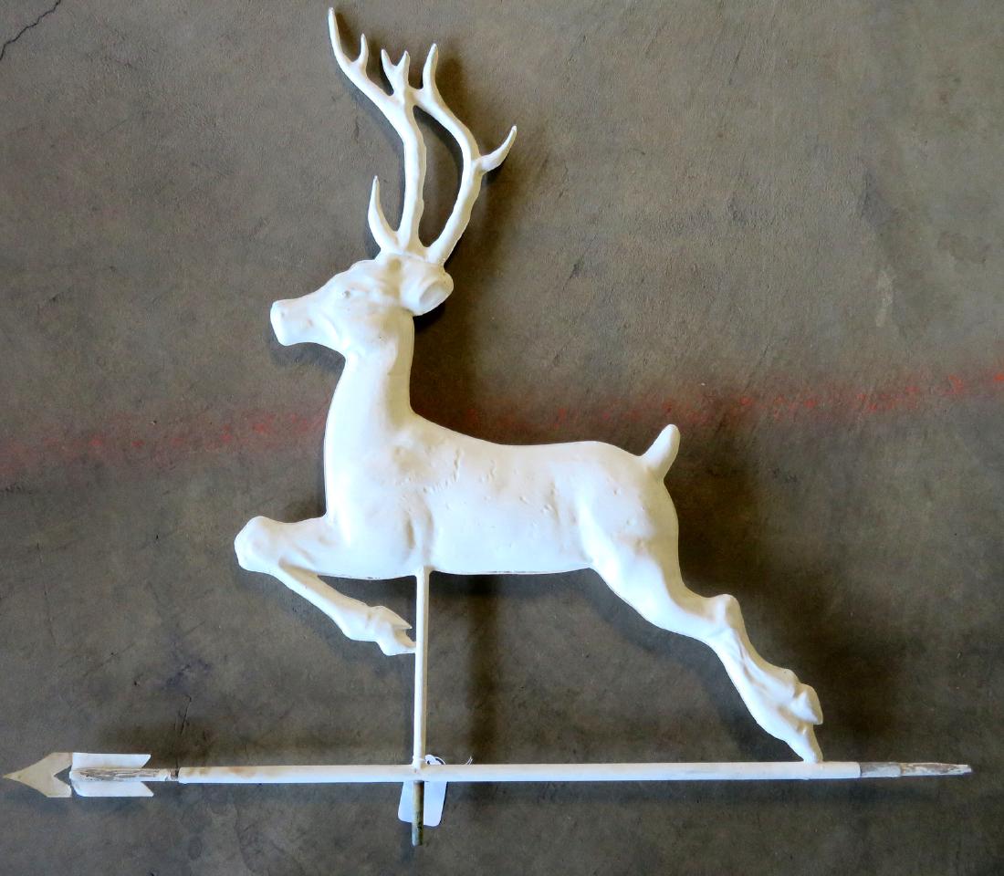 Leaping stag copper weathervane - 20th century. (1 of 4)