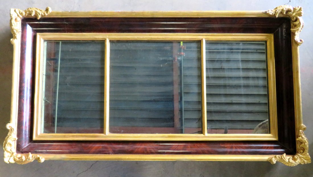 Empire over mantle mirror in mahogany. (1 of 4)
