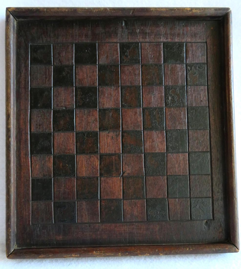 Small size American black walnut checker board with