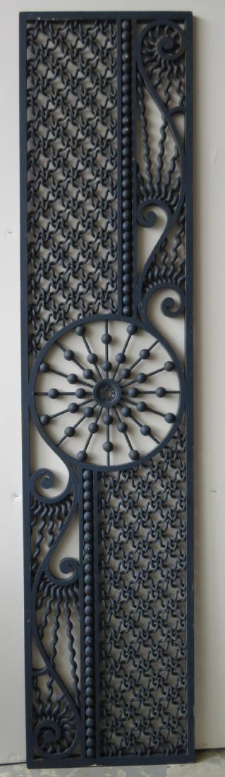 Important Moses Younglove Ransom Moorish (Ohio: Important Moses Younglove Ransom Moorish (Ohio 1838-1906) fretwork and stick and ball panel showing his unique patent designs including interlaced wood, spirals, etc. - most with patent dates of 1885.