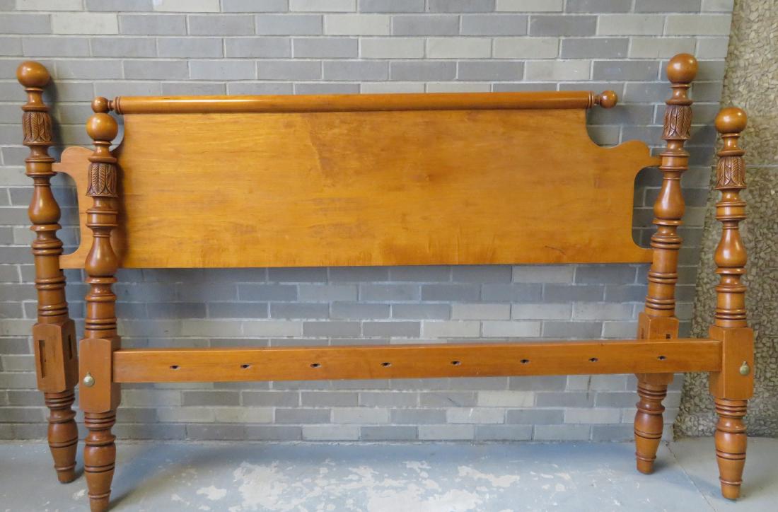 Maple king size rope bed by Leonards, Seekonk Mass.: Maple king size rope bed by Leonards, Seekonk Mass. Leonards is noted for taking old beds restoring them, and making them larger to meet today's needs. This bed originally sold for over $5000 and is b