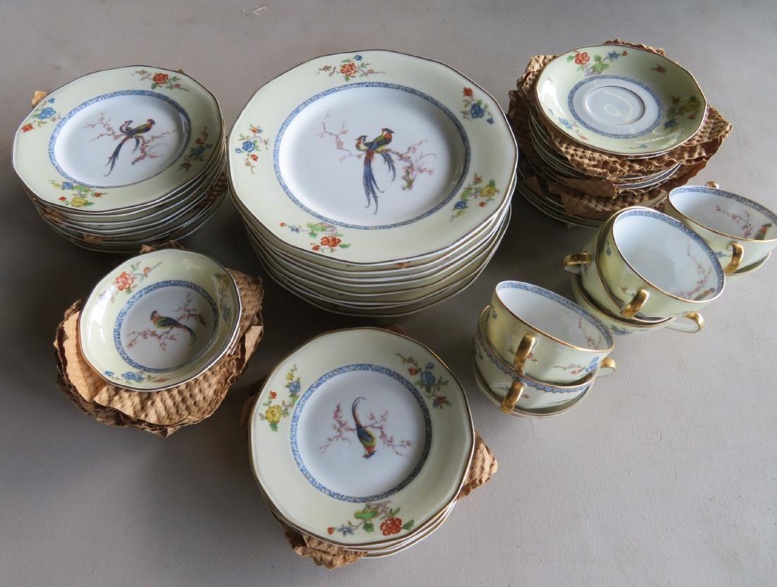 Limoges china in "Bird of Paradise" pattern china