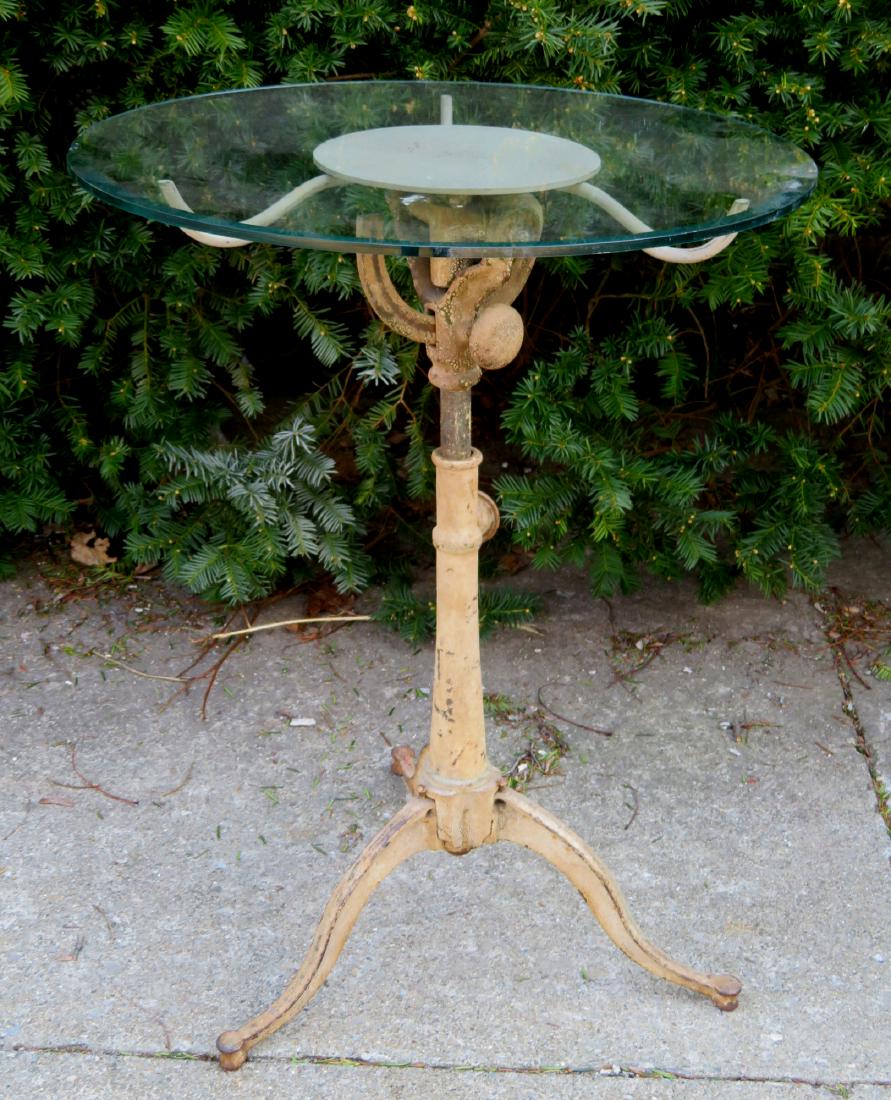 Adjustable cast iron architect's table (base) converted (1 of 4)