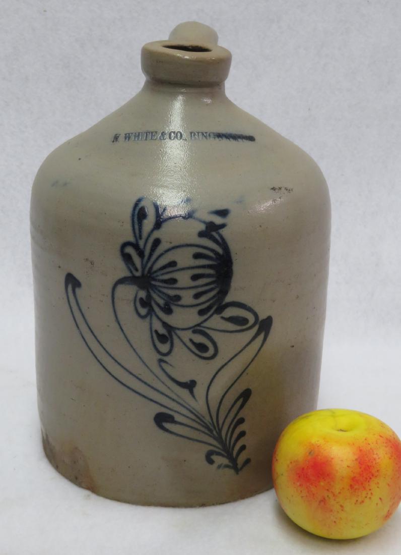Stoneware 1 gallon jug decorated with al large deep (1 of 5)