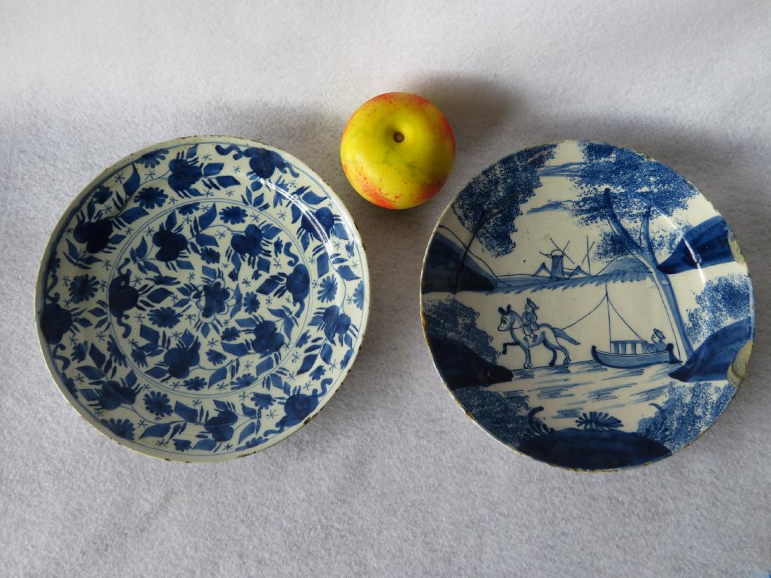 Two tin glazed blue and white hand decorated Delft (1 of 5)