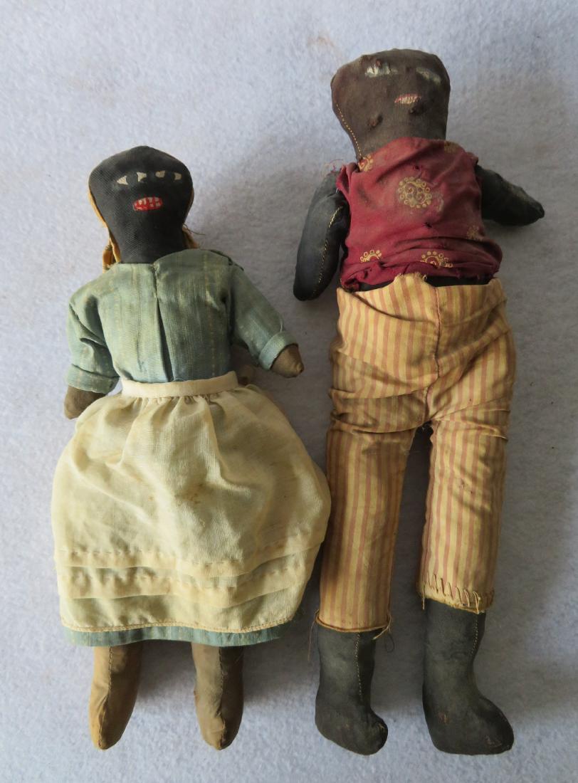 Two hand made golliwog dolls, both straw filled, and (1 of 8)