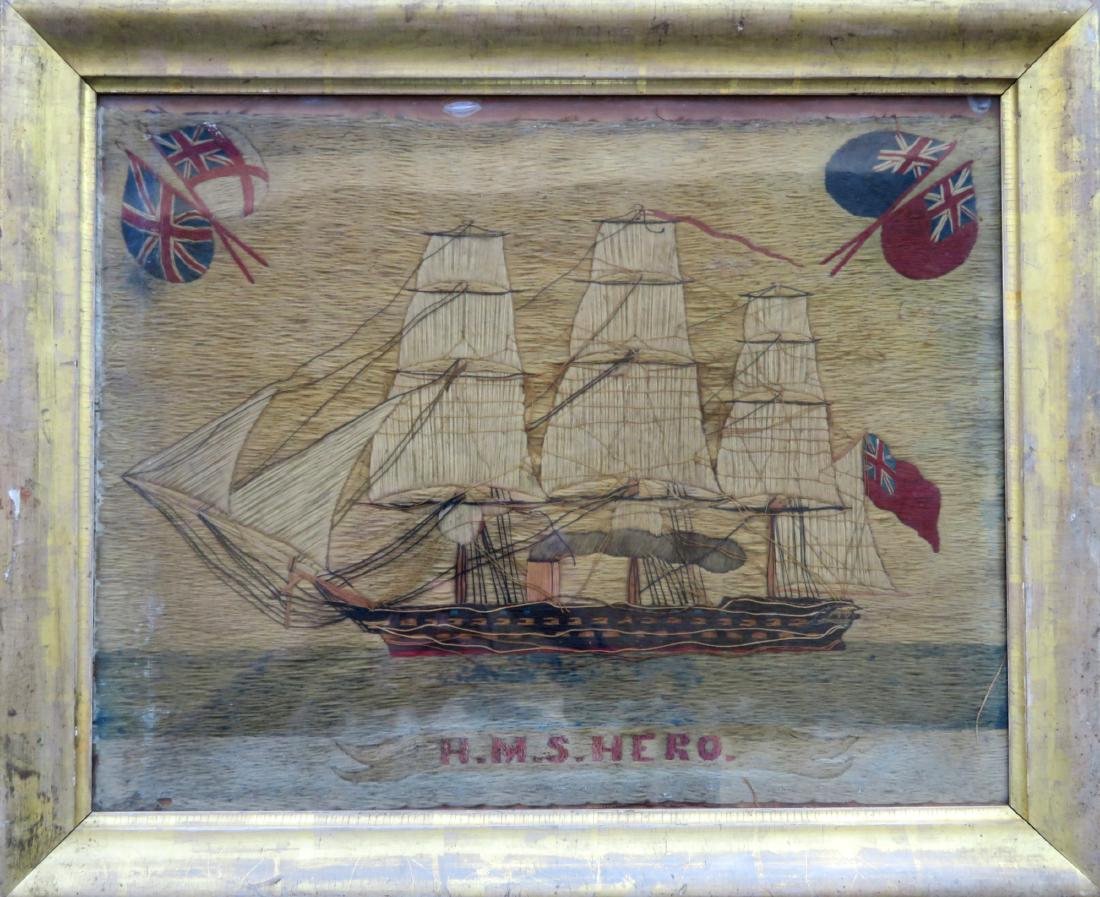 English ship woolley of the H.M.S. Hero, 19th century - (1 of 5)