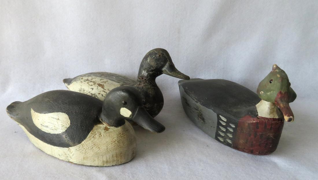 Grouping of 3 decoys, all with glass eyes  in original (1 of 10)