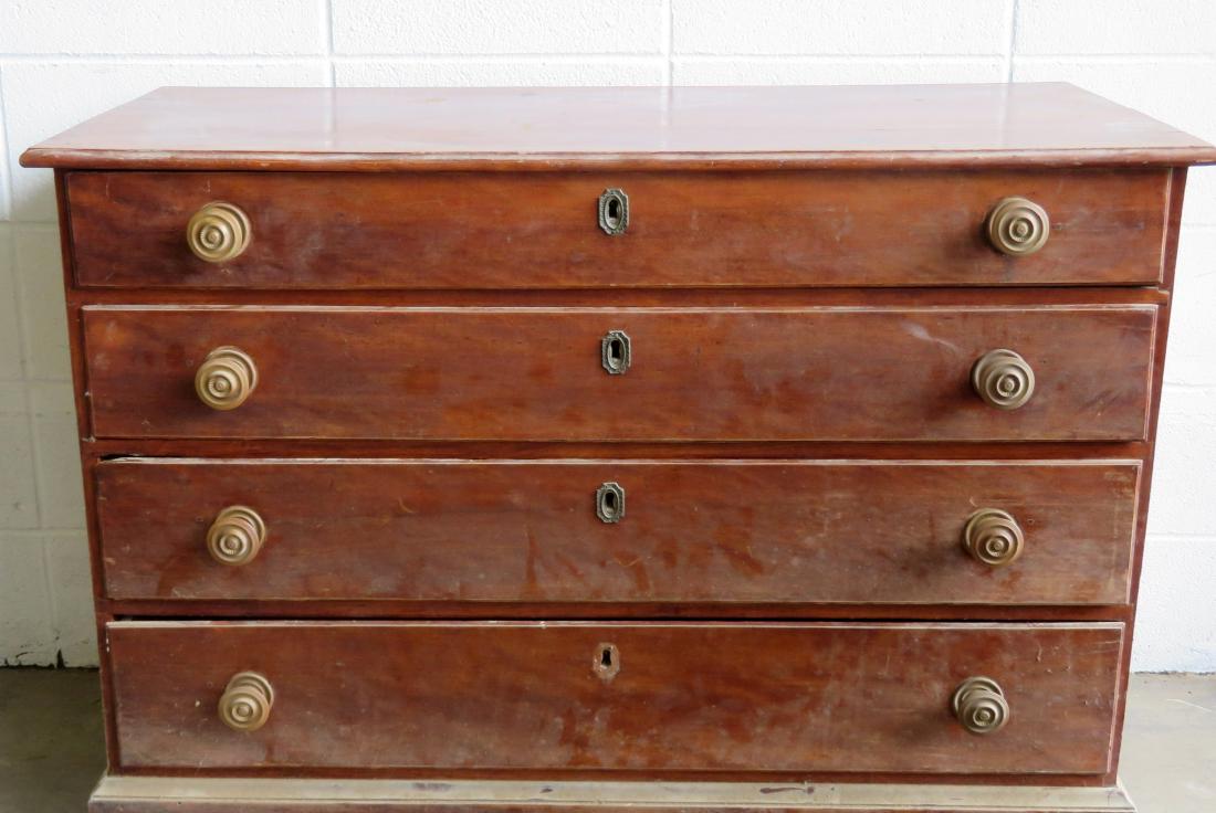 Chippendale flaming birch chest of drawer with 4 (1 of 5)