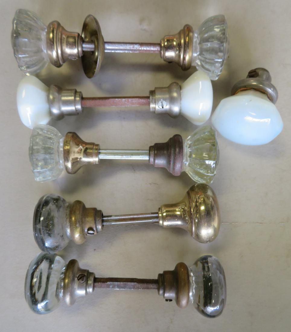 Grouping of 5 complete door knobs and one partial (1 of 4)