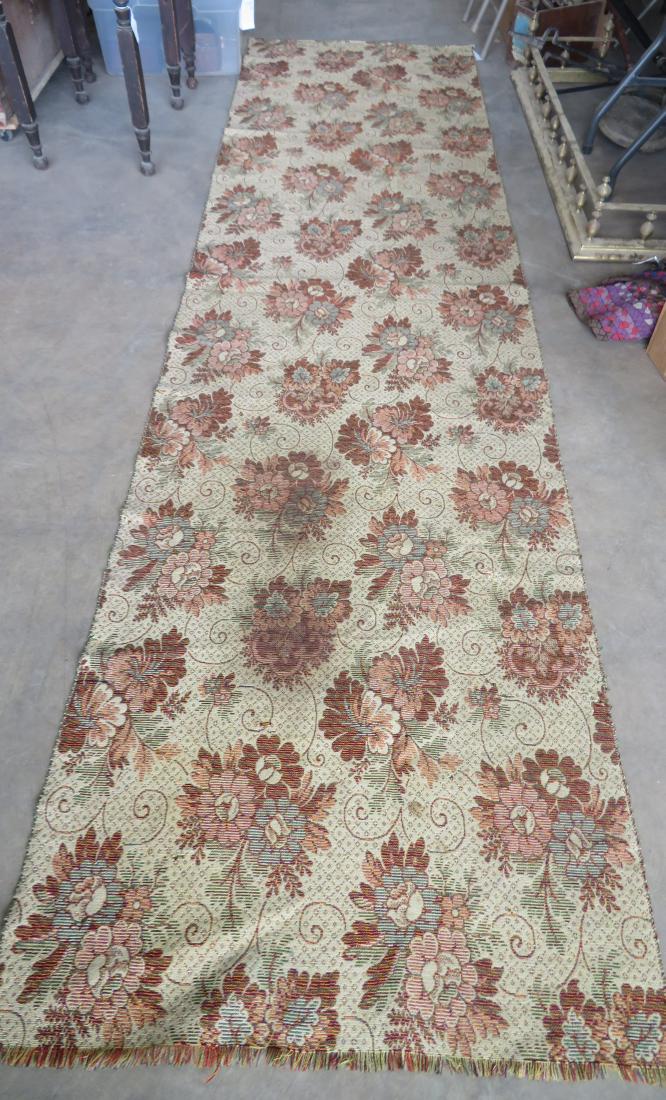 An ingrain carpet runner with a floral pattern, 11' 9" (1 of 3)