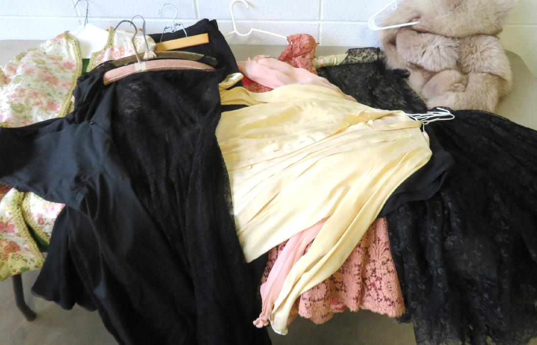 Grouping of lady's garments including 2 black lace (1 of 11)