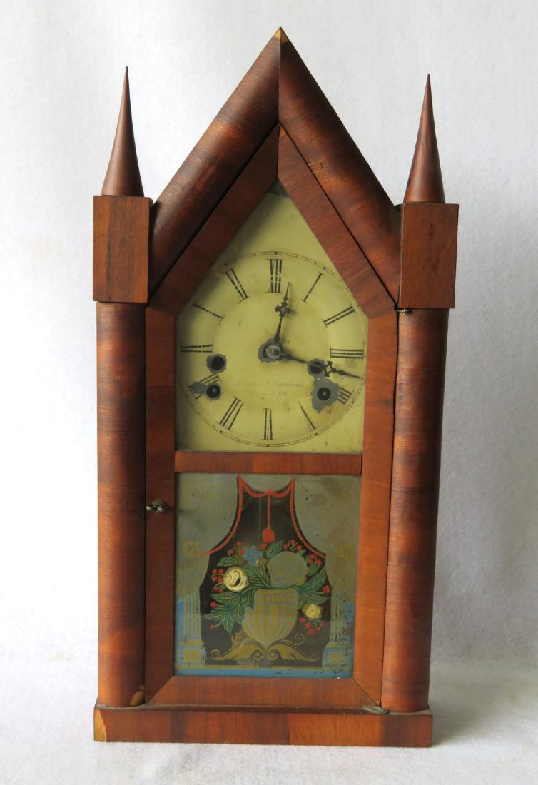 Brewster and Ingrahams mahogany steeple clock, Bristol (1 of 5)