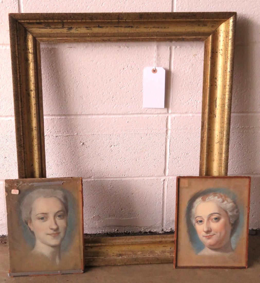 Two pastel portraits of French women, probably late (1 of 7)
