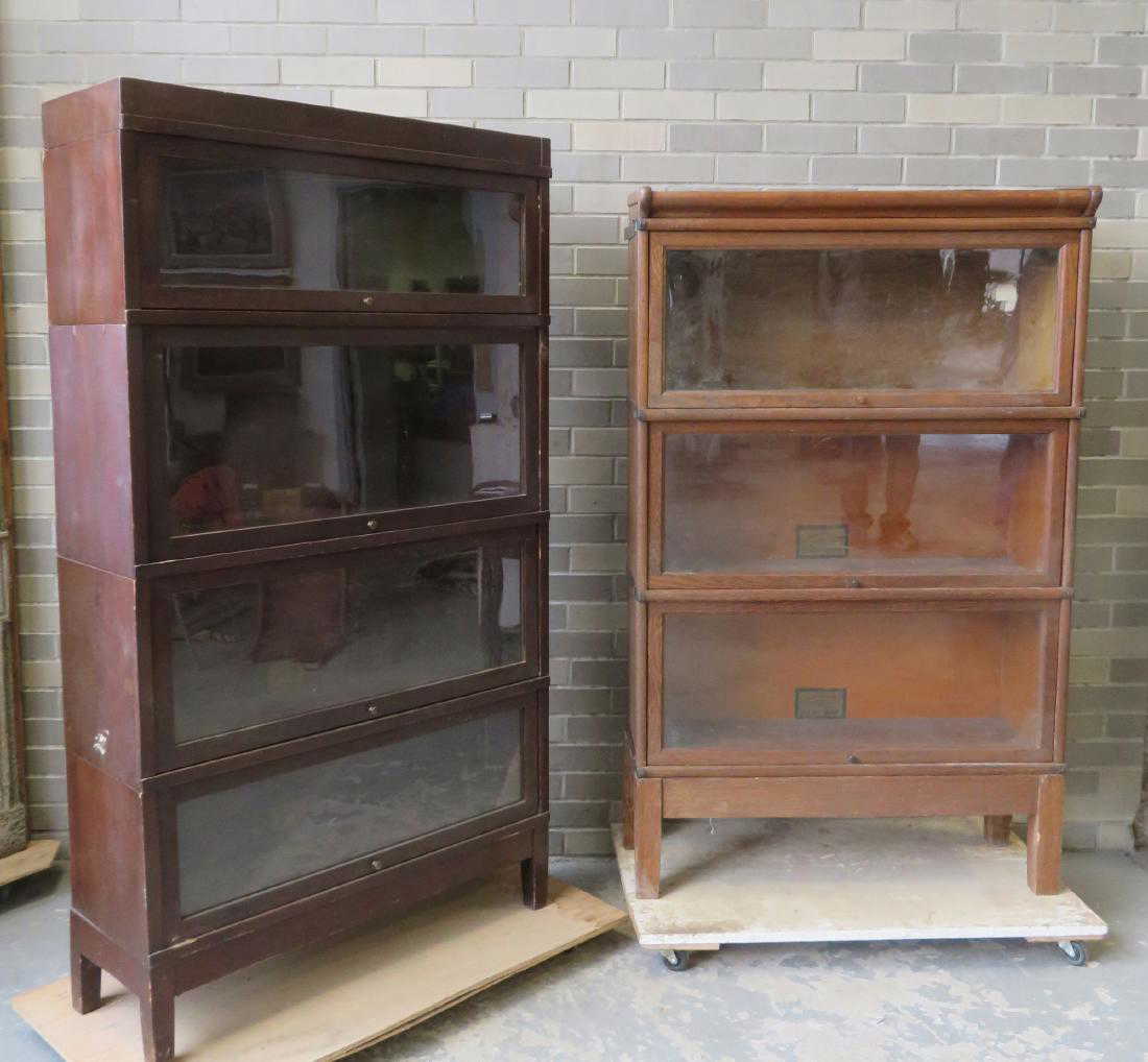 Two Globe Wernicke Stacking Barrister Bookcases 1