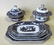 Grouping of 2 black/white Staffordshire transferware