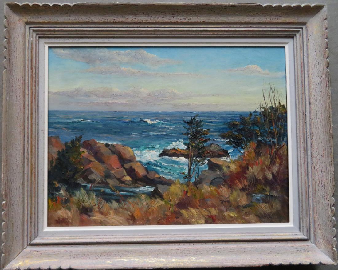 Roger Deering, Maine 19041980. O/C Ocean and rocky
