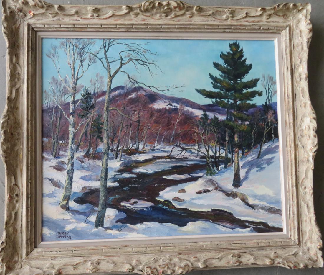 Roger Deering, Maine 19041980. O/C Winter landscape