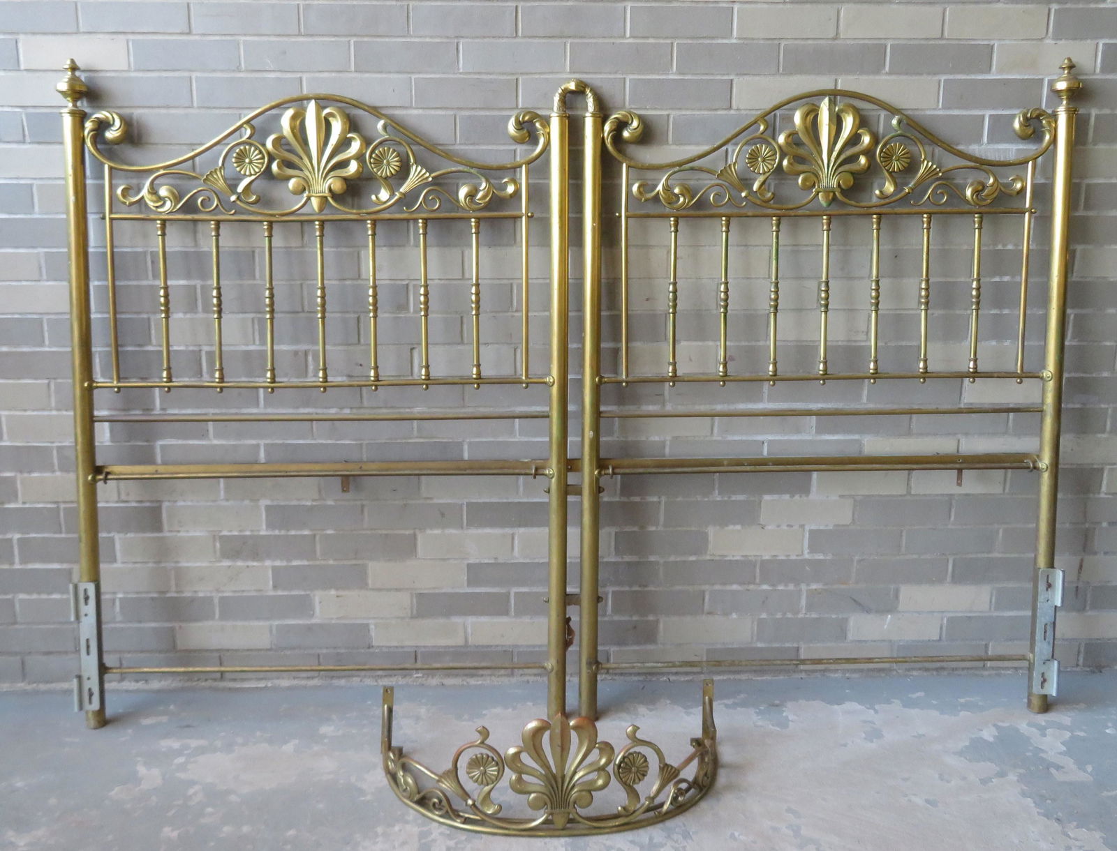 Contemporary fancy brass king size headboard,: Contemporary fancy brass king size headboard, reportedly made by Charles P. Rogers with a cost of $3200. The company was established in 1855 and is the longest continuously operating bedding manufactu