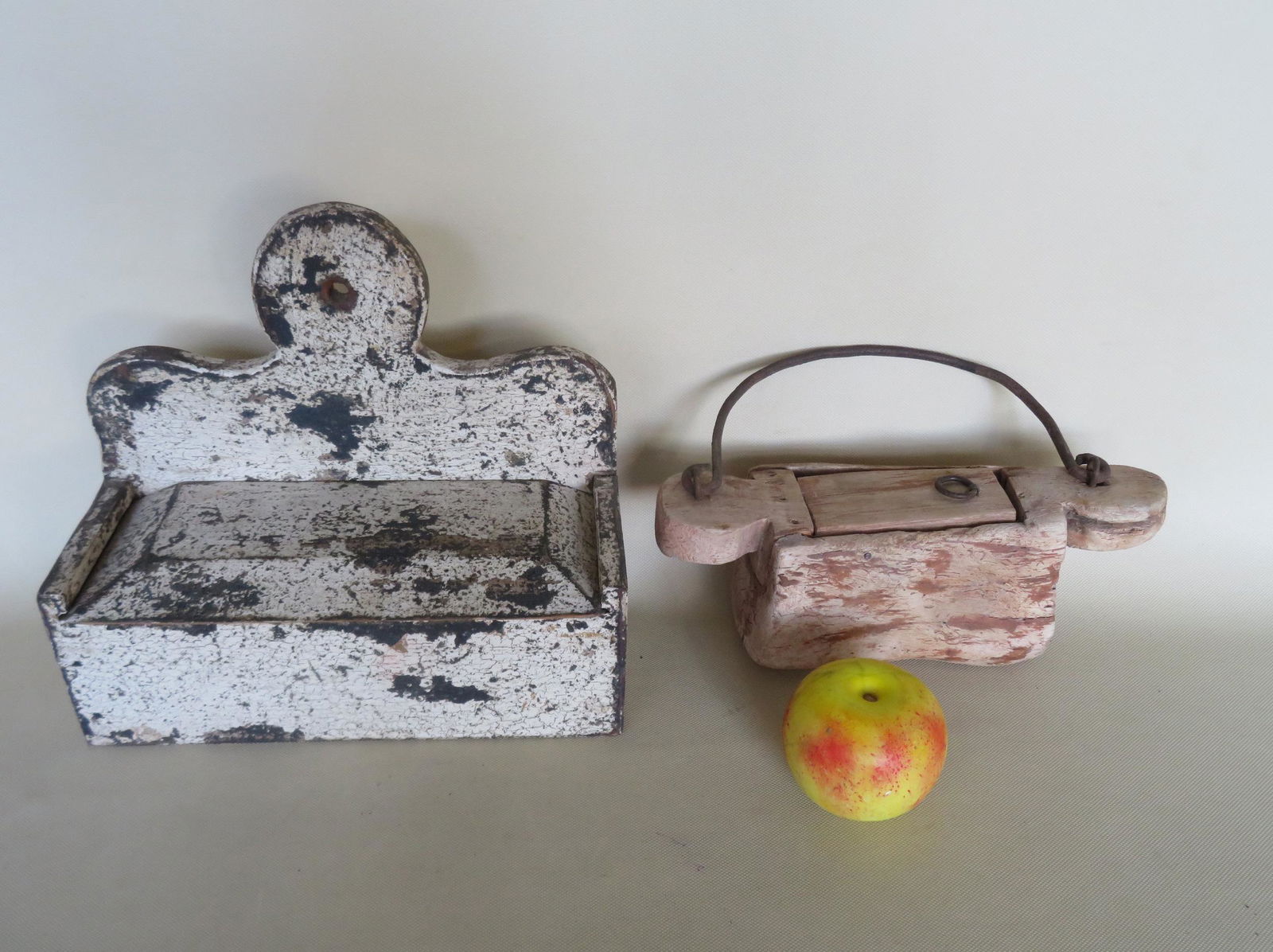 Two country woodenware items including a primitive hand (1 of 6)