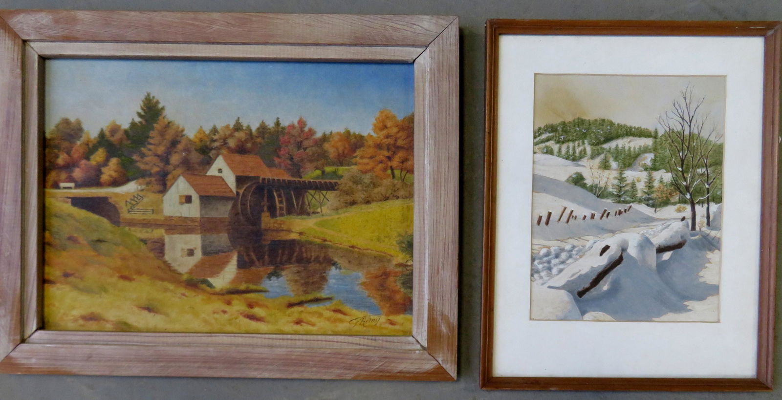 Two landscape watercolors. (1 of 4)