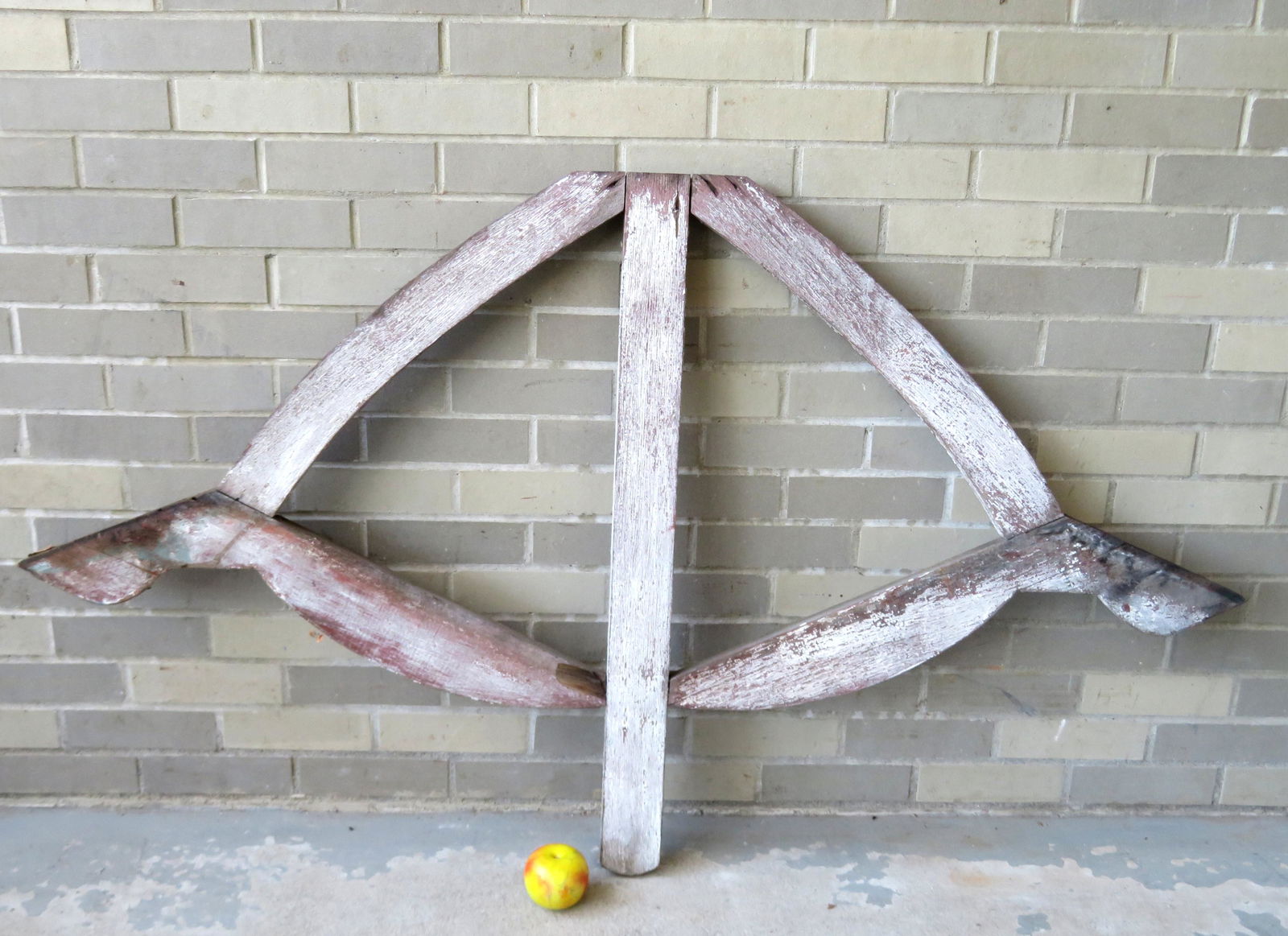 An architectural wooden ornament, 19th century. (1 of 4)