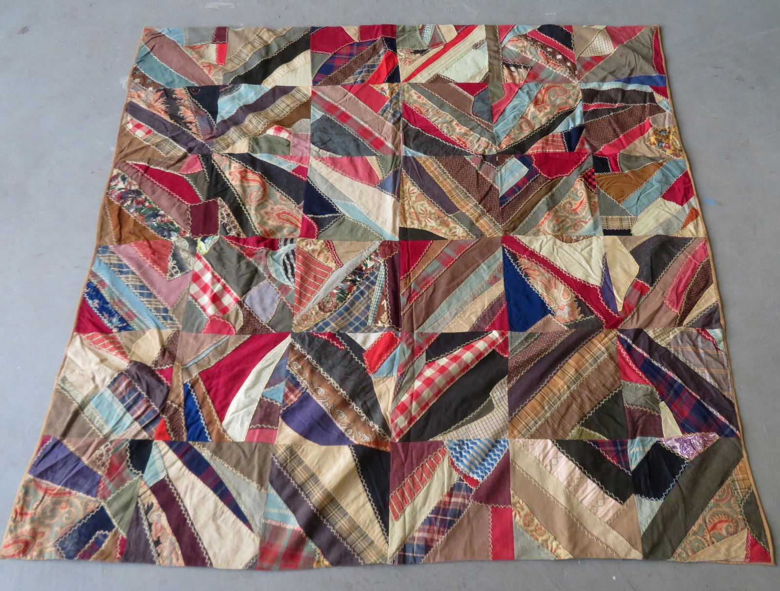 A small Victorian crazy quilt, 19th century. (1 of 3)
