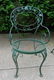 Glass top wrought iron patio table with 4 matching - 2