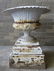 A Victorian cast iron garden urn in 5 original - 3